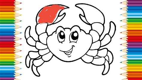 Download CRAB Coloring pages for KIDS and Learning How to Draw Crab ...