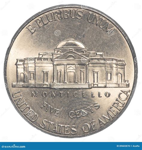 American Five Cents Coin Jefferson Nickel Stock Photo Image Of