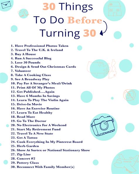 30 Things To Do Before I Turn 30 Life And Fun Things To Do 30