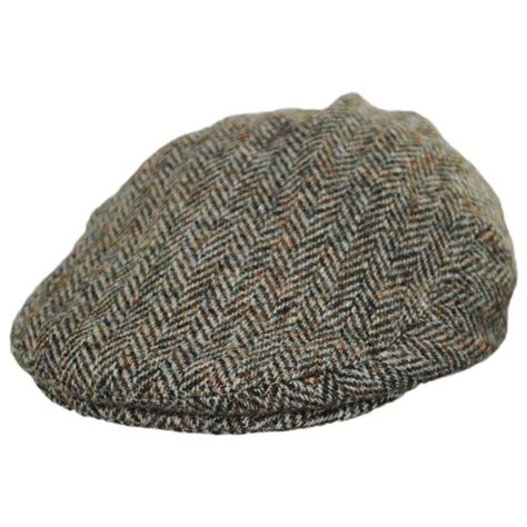 Failsworth Stornoway Harris Tweed Wool Herringbone Flat Cap Newsboy Caps