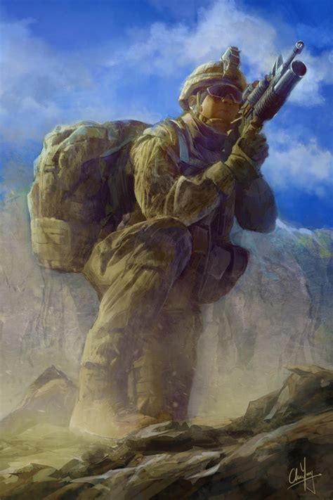 Soldier Digital Painting By Allenlimcy On Deviantart