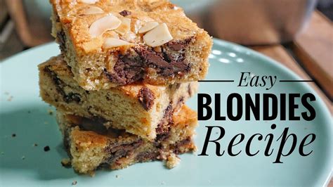 The Best And Easy Blondies Recipe Youtube