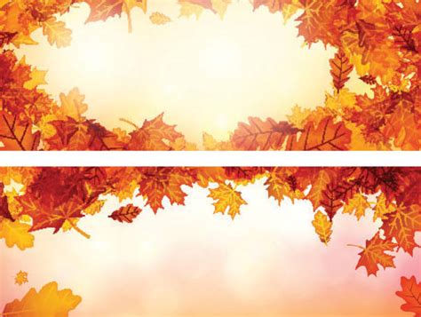 Royalty Free Set Of Colorful Autumn Leaves Banner Or Web Header Clip