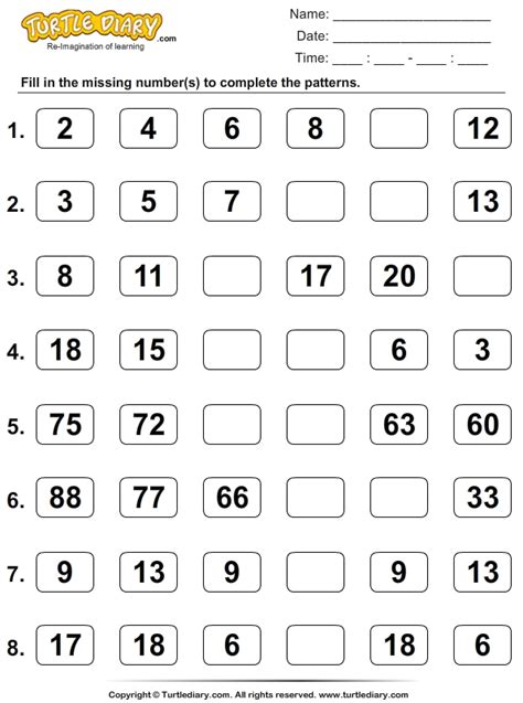 Number Sequences Year 3