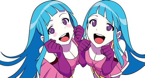 Download Cartoon Girls With Blue Hair And Purple Gloves 100 Free Fastpng