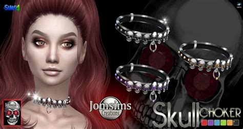 Skull Choker At Jomsims Creations Sims 4 Updates
