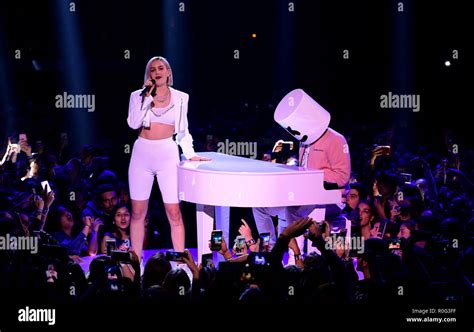 Anne Marie And Marshmello Perform On Stage At The Mtv Europe Music