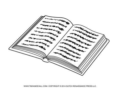 Open Book With Writing Drawing Clip Art Library