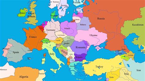 Europe Map Wallpaper 4k