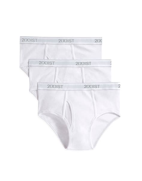 2xist Mens 3 Pack Essential Core Fly Front Brief 020039