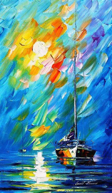 Fog Movement Palette Knife Oil Painting On Canvas By Leonid Afremov