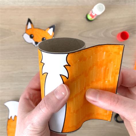 Fox Toilet Paper Roll Craft Printable Woodland Animal Coloring Paper