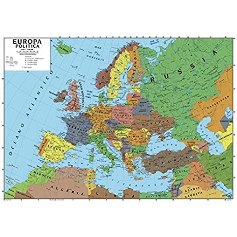 Quadro paesi dell'europa politica mappa con i confini nazionali e nomi dei . Carta Politica Europa | Carta