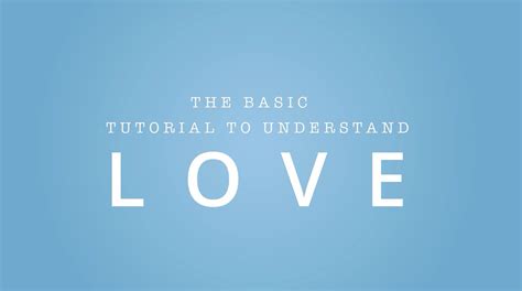 The Basic Tutorial To Understand Love Short Film On Vimeo