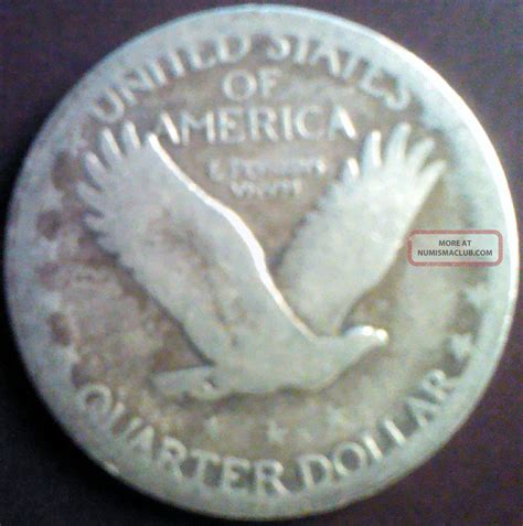 1925 Standing Liberty Quarter 25 Cent 90 Silver
