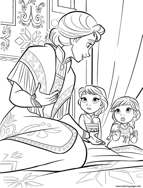 Check spelling or type a new query. Little Anna And Elsa With Mother Coloring Pages Printable