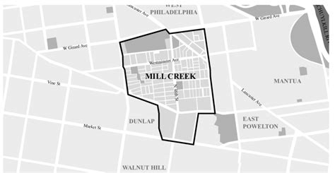 Mill Creek Neighborhood Map Source Smardon Et Al 2018 71 Download