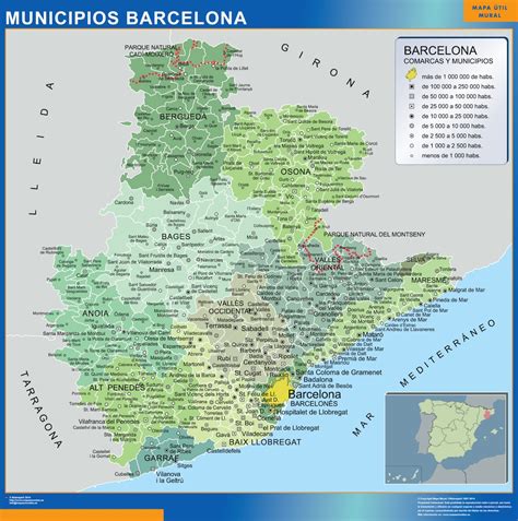 Mapa Y Municipios Provincia De Barcelona Mapas España Descargar E