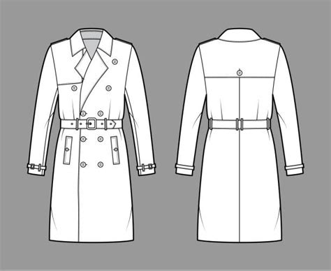 Drawing Of The Trenchcoat Illustrations Royalty Free Vector Graphics