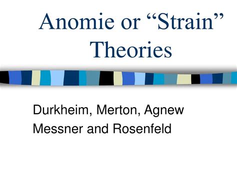 Ppt Anomie Or Strain Theories Powerpoint Presentation Free