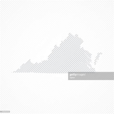 Virginia Map Designed With Lines On White Background High Res Vector