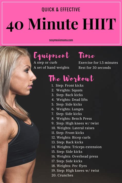 Minute Hiit Workout The Moxie Mama