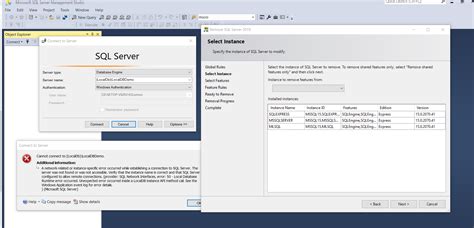 Re Install Instance Microsoft Sql Server Stack Overflow