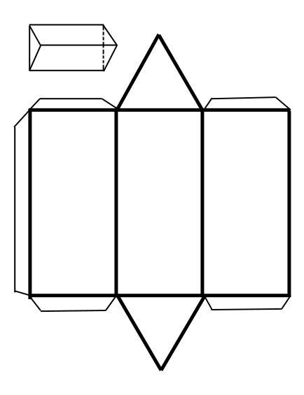 Recortables De Figuras Geométricas Prisma Triangular Dibujos Para