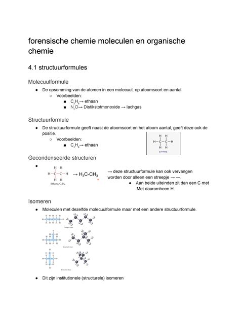 Forensische Chemie Moleculen En Organische Chemie Forensische Chemie