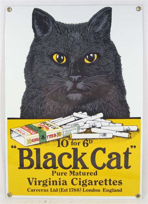 Saving black cats & kittens from high kill shelters and the streets of los angeles and surrounding areas. BLACK CAT VIRGINIA CIGARETTES TOBACCO PORCELAIN ...