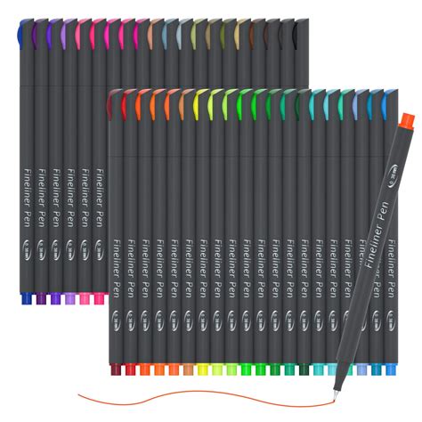 Buy 46 Pack Journal Planner Colored Pens Lineon 40 Colors Fineliner