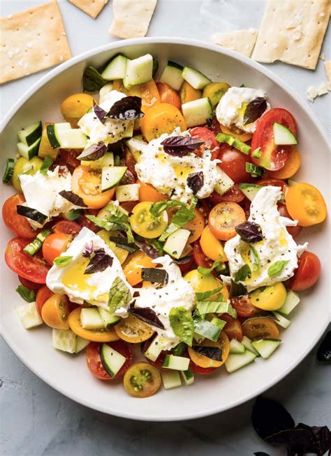 Spicy Cherry Tomato And Cucumber Salad With Basil Cool Food Dude