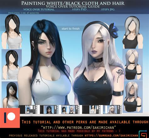 Usually black hair is excluded in the hair tutorials which i have seen so i have gone through it in depth because it's really not enough to tell someone the next part of black hair in depth will feature styles and ideas for designing characters and i will release it around february. Painting Black/white hair/cloth voice over .promo. by ...