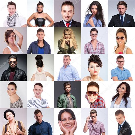 Many People Faces Collage — Stock Photo © Feedough 38602593