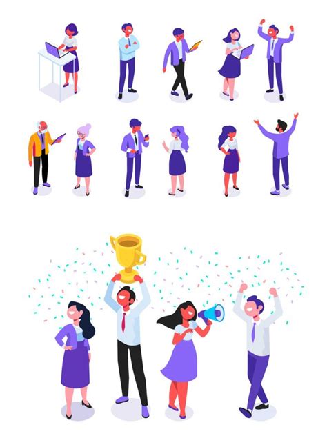 Vector Graphics Of Isometric People For Adobe Illustrator