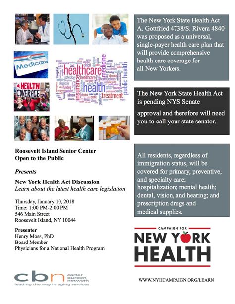 Roosevelt Islander Online Learn More About The Single Payer Ny State Health Act At Carter