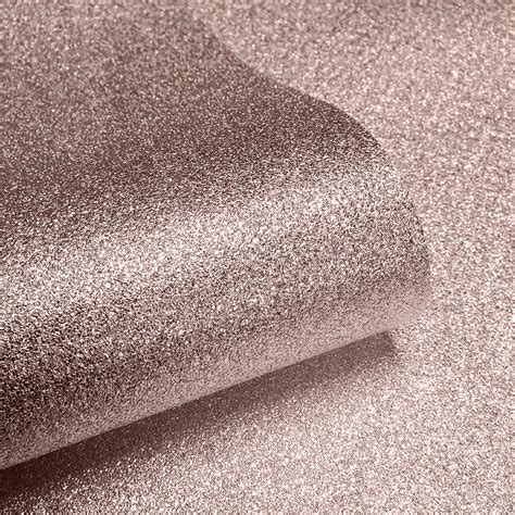 Sparkle Textured Rose Gold Wallpaper By Muriva