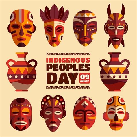 free vector flat international day of the world s indigenous peoples background