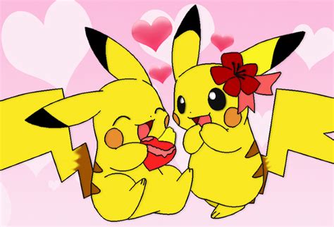 Two Pikachu In Love Pikachu Drawing Cute Pokemon Wallpaper Pikachu Art
