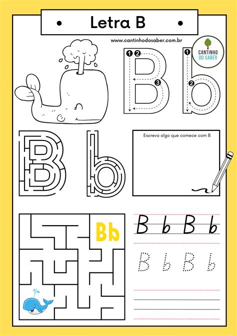 Letra Do Alfabeto LÚdico B Atividades Para A Educação Infantil