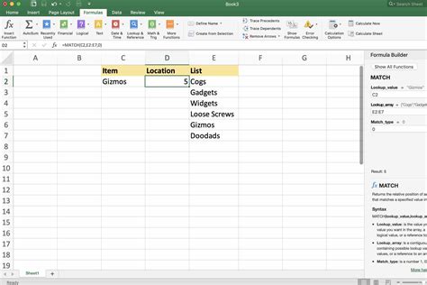 Finding The Location Of Data With Excel S Match Function