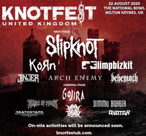 May 25, 2021 · knotfest iowa 21 it's billed as a monumental return home, and it appears to be just that, as knotfest, slipknot's own destination festival, is stopping in the band's home state of iowa sept. Knotfest UK Lineup : Slipknot