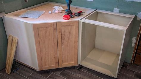 The shelf resembles a shallow drawer that glides out for easy access to items stored in the back of the cabinet. How I made a Kitchen Corner Cabinet | NewAir G73 Review - YouTube | Corner kitchen cabinet, Tall ...