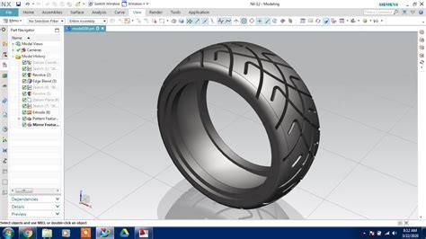 Nx Cad Tire Modeling Youtube