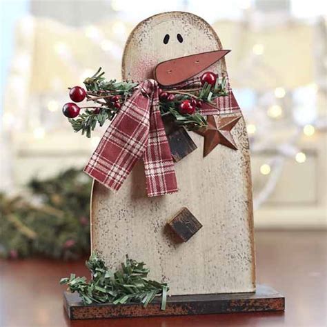 Rustic And Distressed Wood Snowman Sales Factory Direct Craft