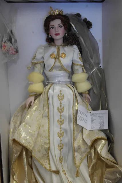 Franklin Mint Faberge Sonja Russian Fall Bride Doll Porcelain 18 Very