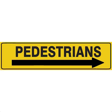Pedestrians Arrow Right Discount Safety Signs Australia