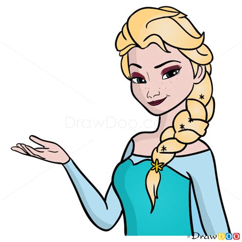 How To Draw Elsa Elsa The Snow Queen From Frozen Step 6 How To Draw
