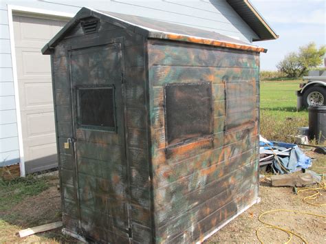 My Deer Hunting Ground Blind Made From A Pvc Shed Openable Closable