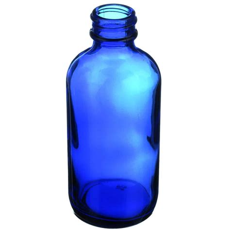 4oz Cobalt Blue Boston Round Glass Bottle 24 405 Neck Manufactory